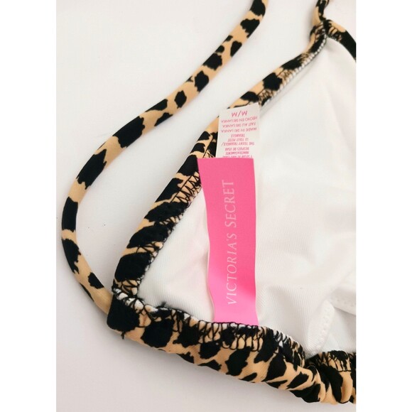 NWT Victoria's Secret Leopard Print Triangle Bikini Sz M - Picture 7 of 12